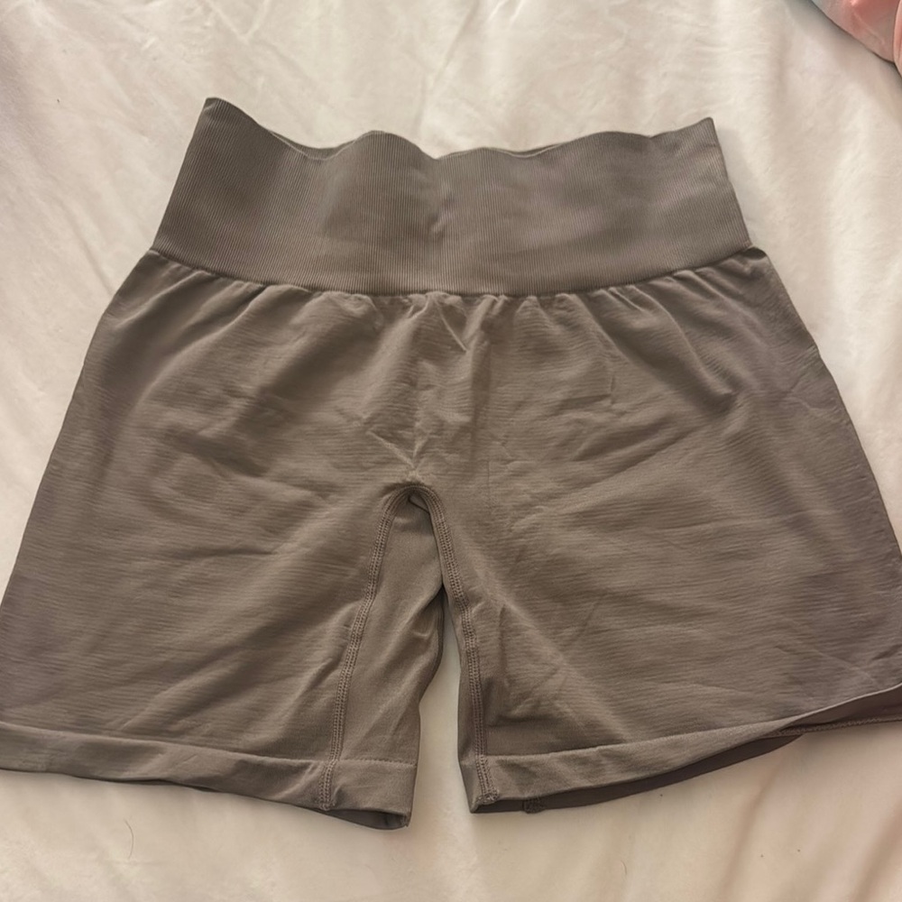 NVGTN High Waist Gray Athletic Shorts
